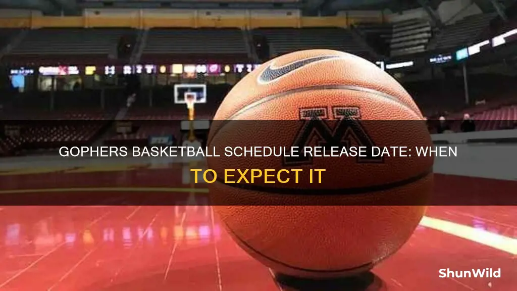 when will gophers release full basketball schedule