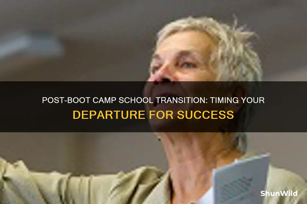 when will i leave for a school after boot camp