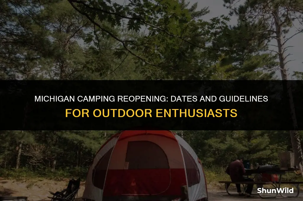when will michigan camping open