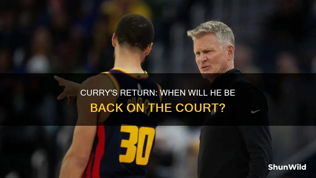 when will steph curry return to basketball