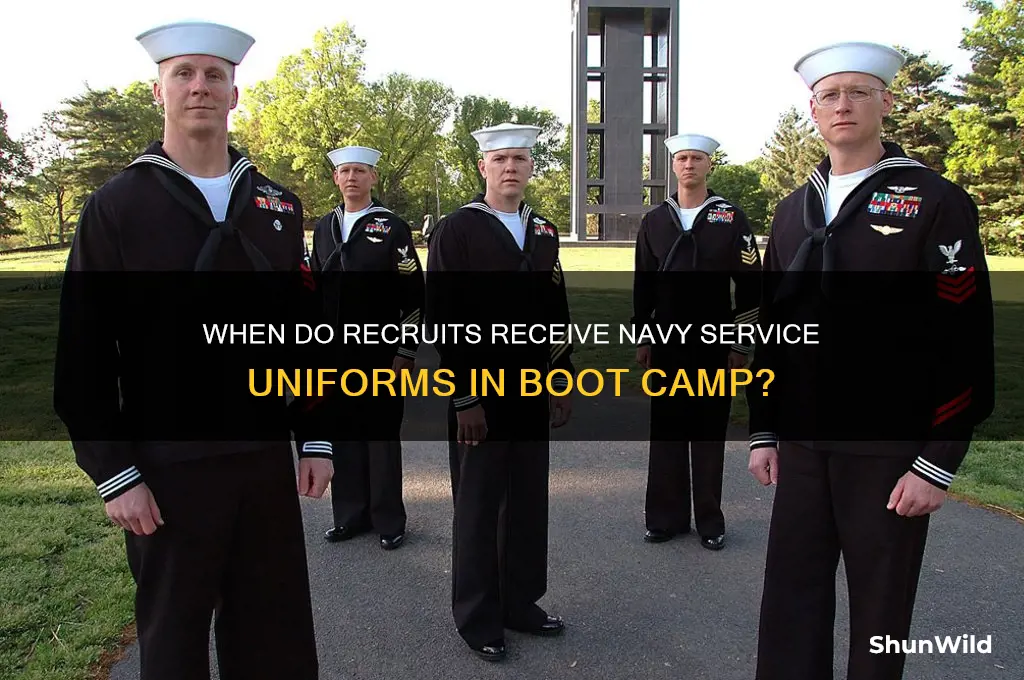 when will we get navy service uniform in boot camp