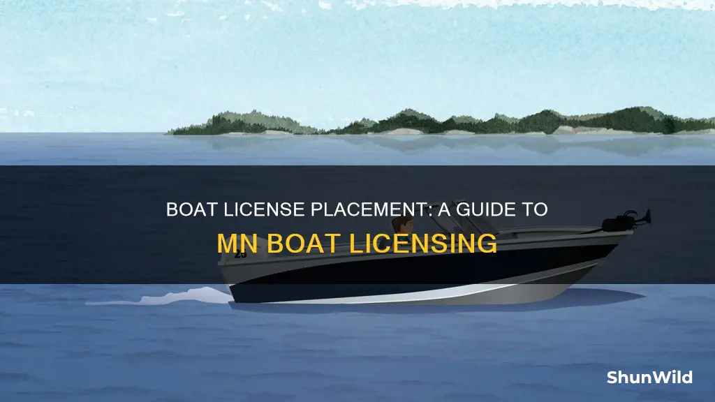 where do boat licenses go on the boat in mn