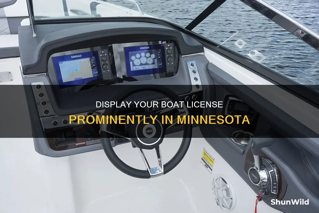 where do boat licenses go on the boat in mn