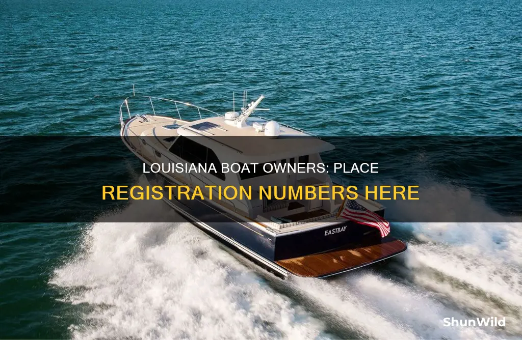where do boat registration numbers go louisiana
