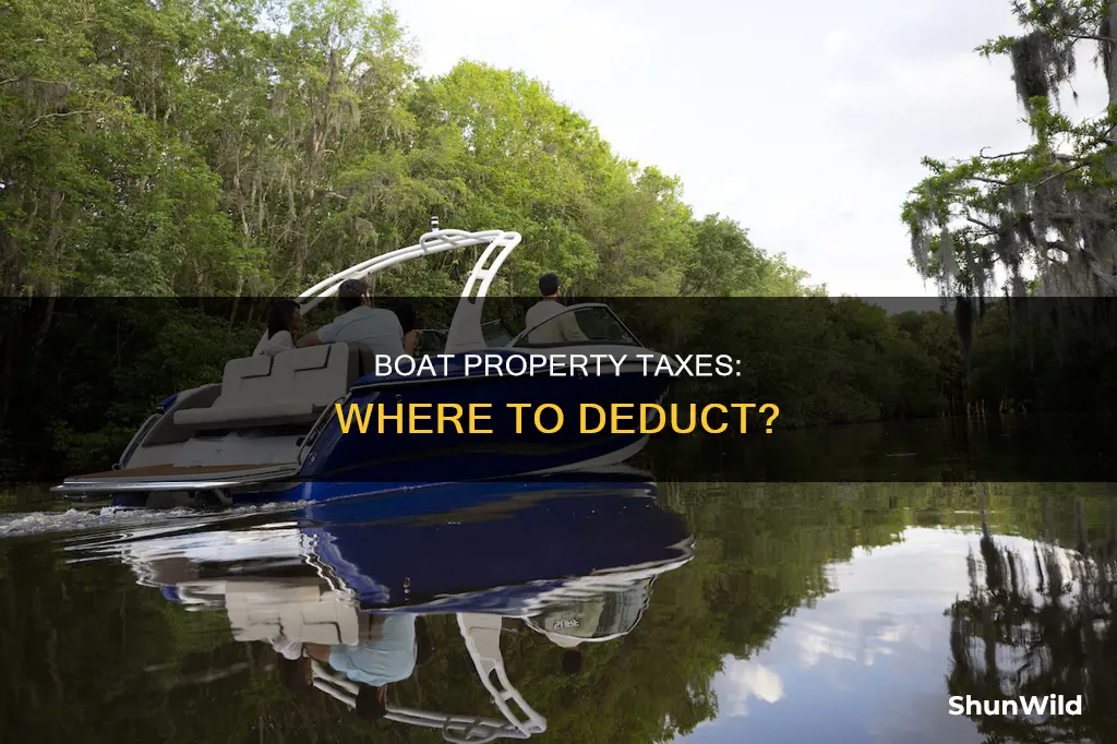 where do I put property taxes on boat tax deduction