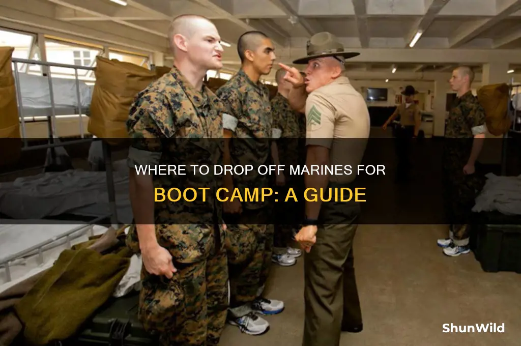 where do you drop marines off for boot camp