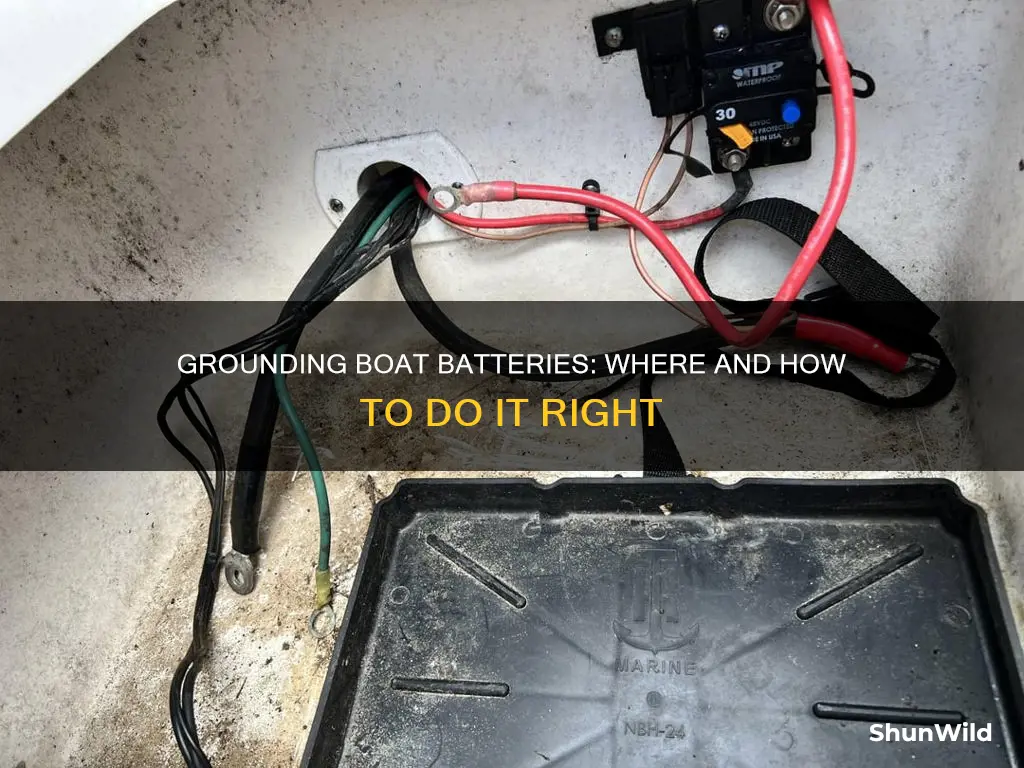 where do you ground boat battery