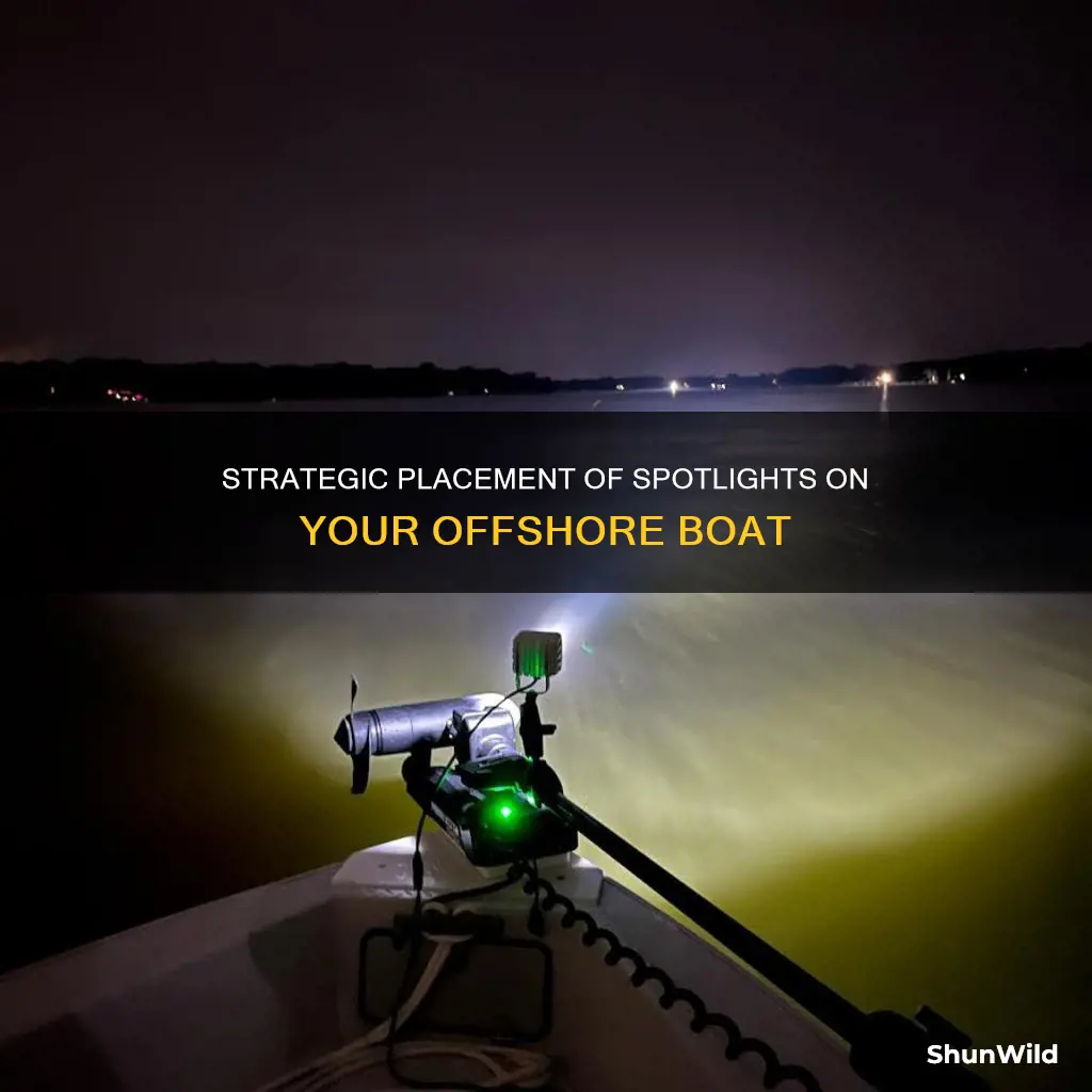 where do you put your spot lights on offshore boat