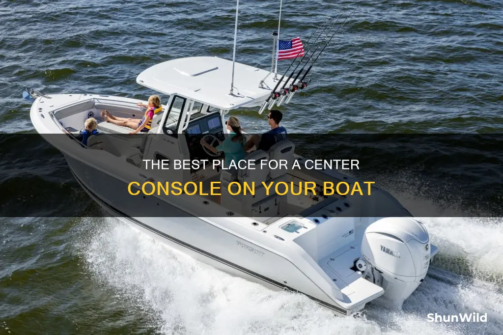 where does a center console go in a boat
