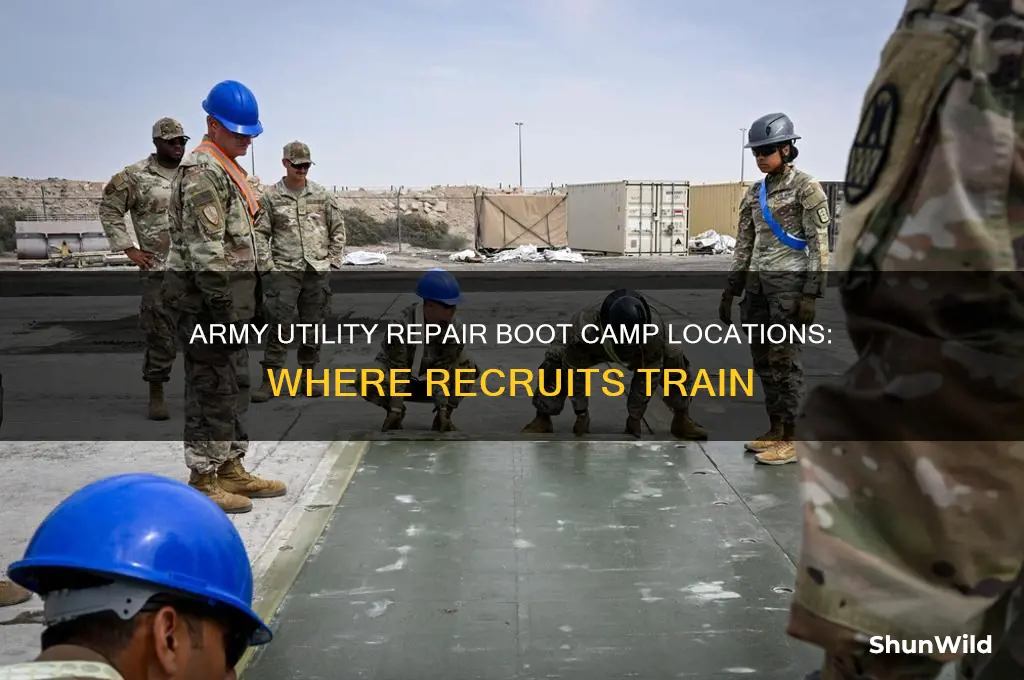 where does an army utility repair go to boot camp