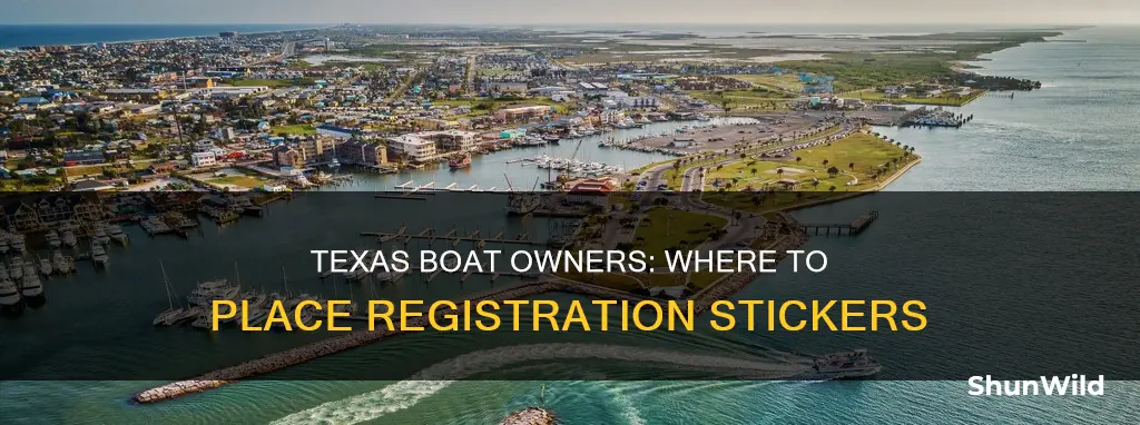 where does boat registration sticker go texas
