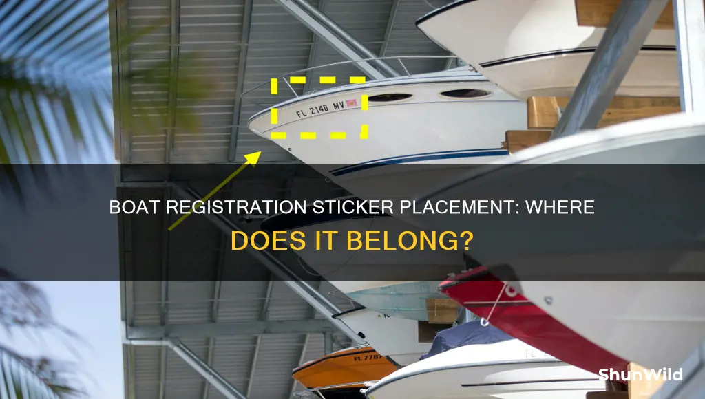 where does boat registration sticker go