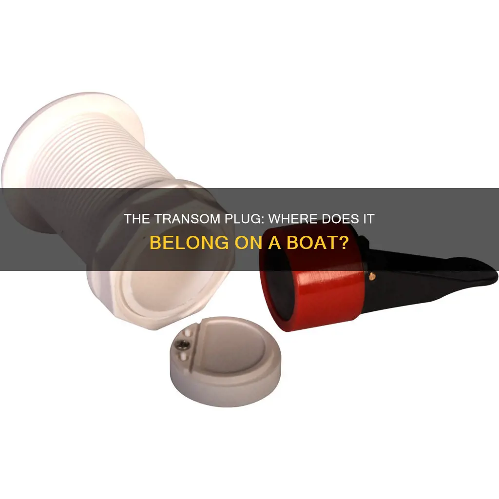 where does boat transom plug go