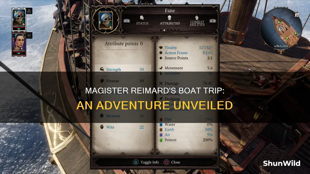 where does magister reimond go on the boat