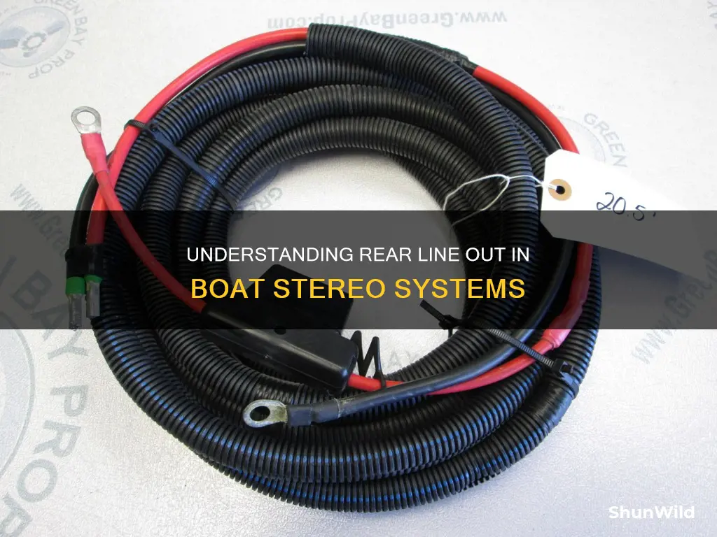 where does rear line out go in boat stereo