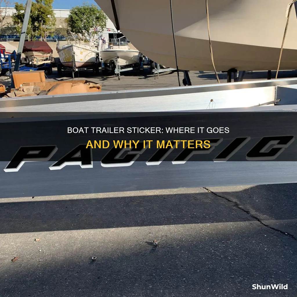 where does the boat trailersticker go