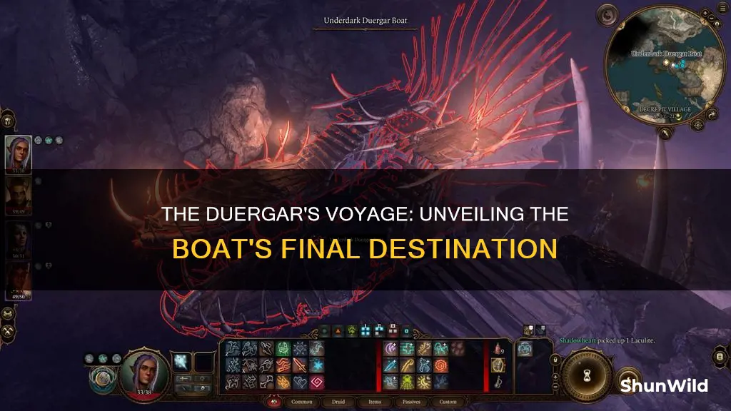 where does the duergar boat go