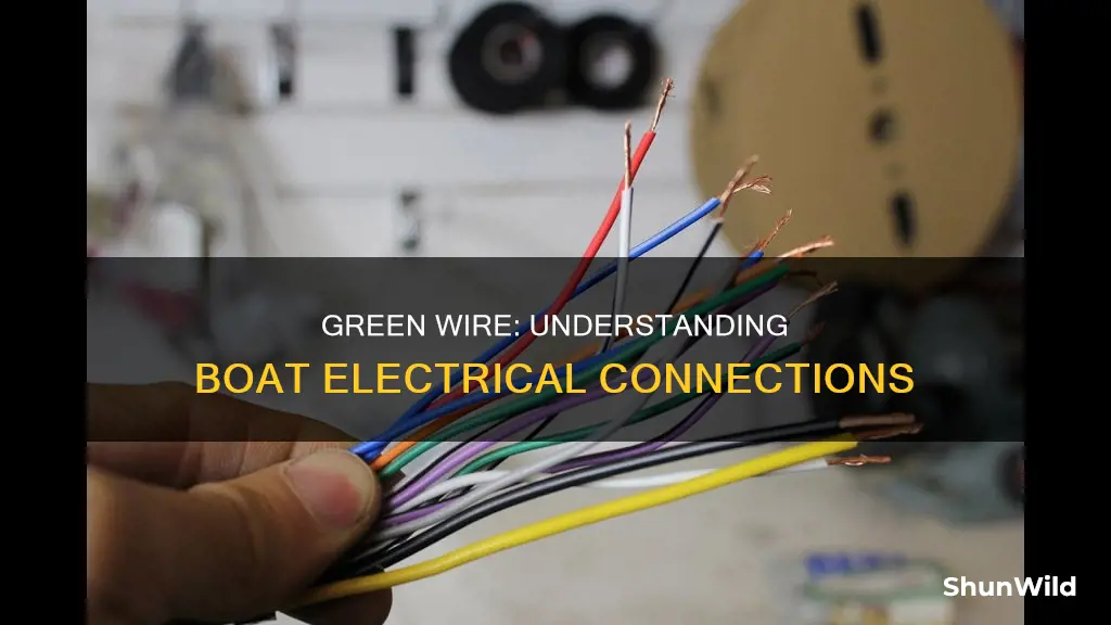 where does the green wire go on a boat