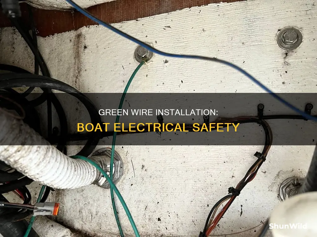 where does the green wire go on a boat