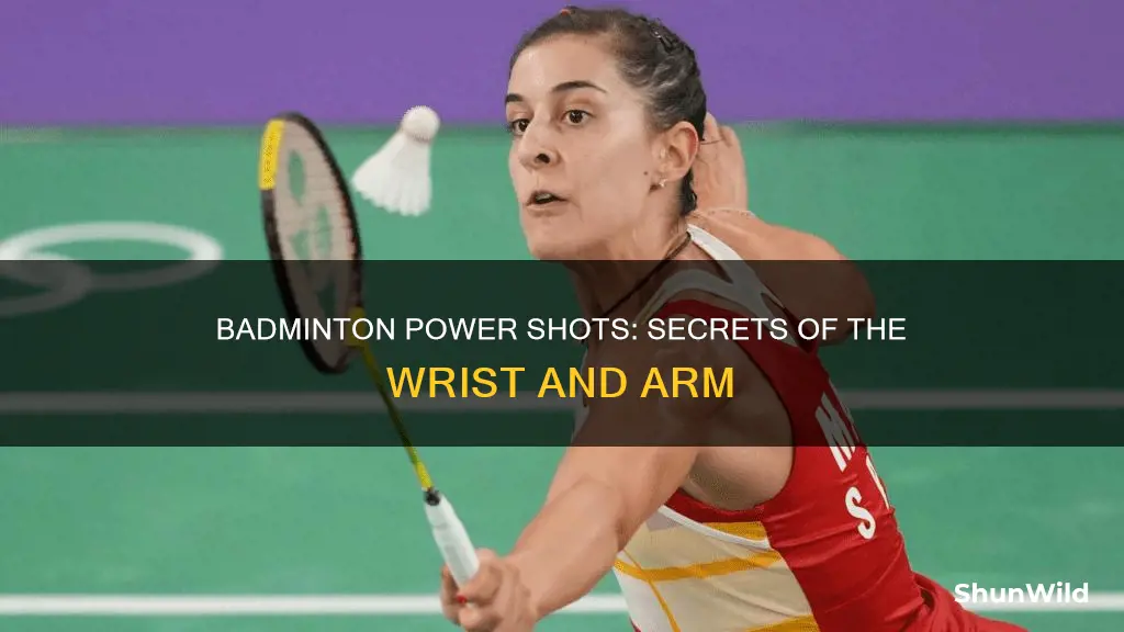 where does the power come from in most badminton shots