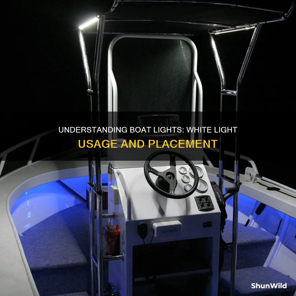 where does the white light go on a boat