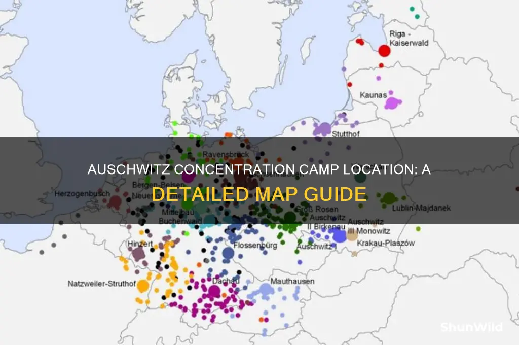 where is auschwitz concentration camp map