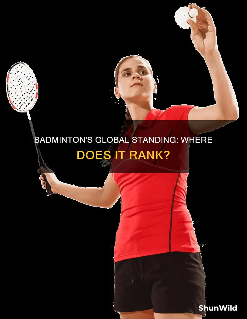 where is badminton ranked in sports