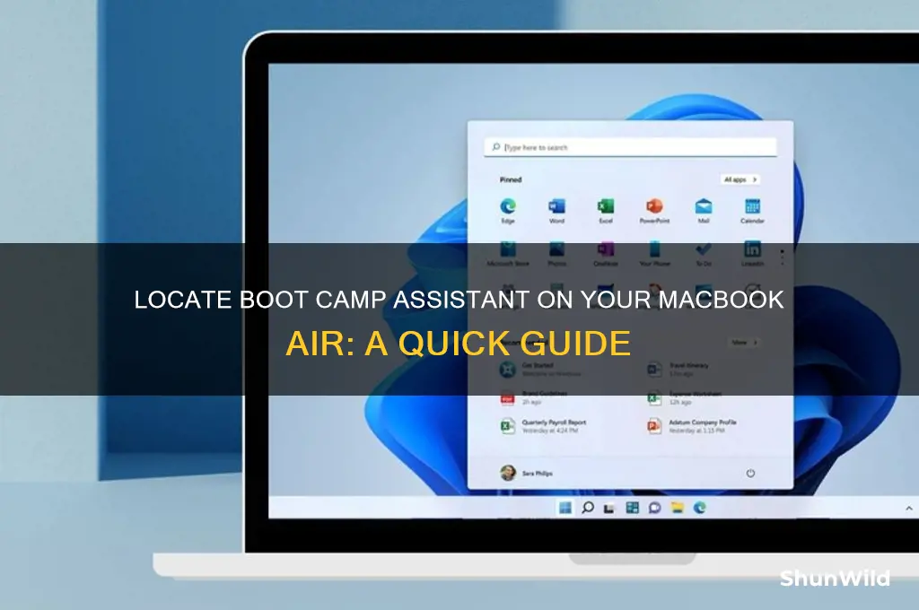 where is boot camp assistant on macbook air