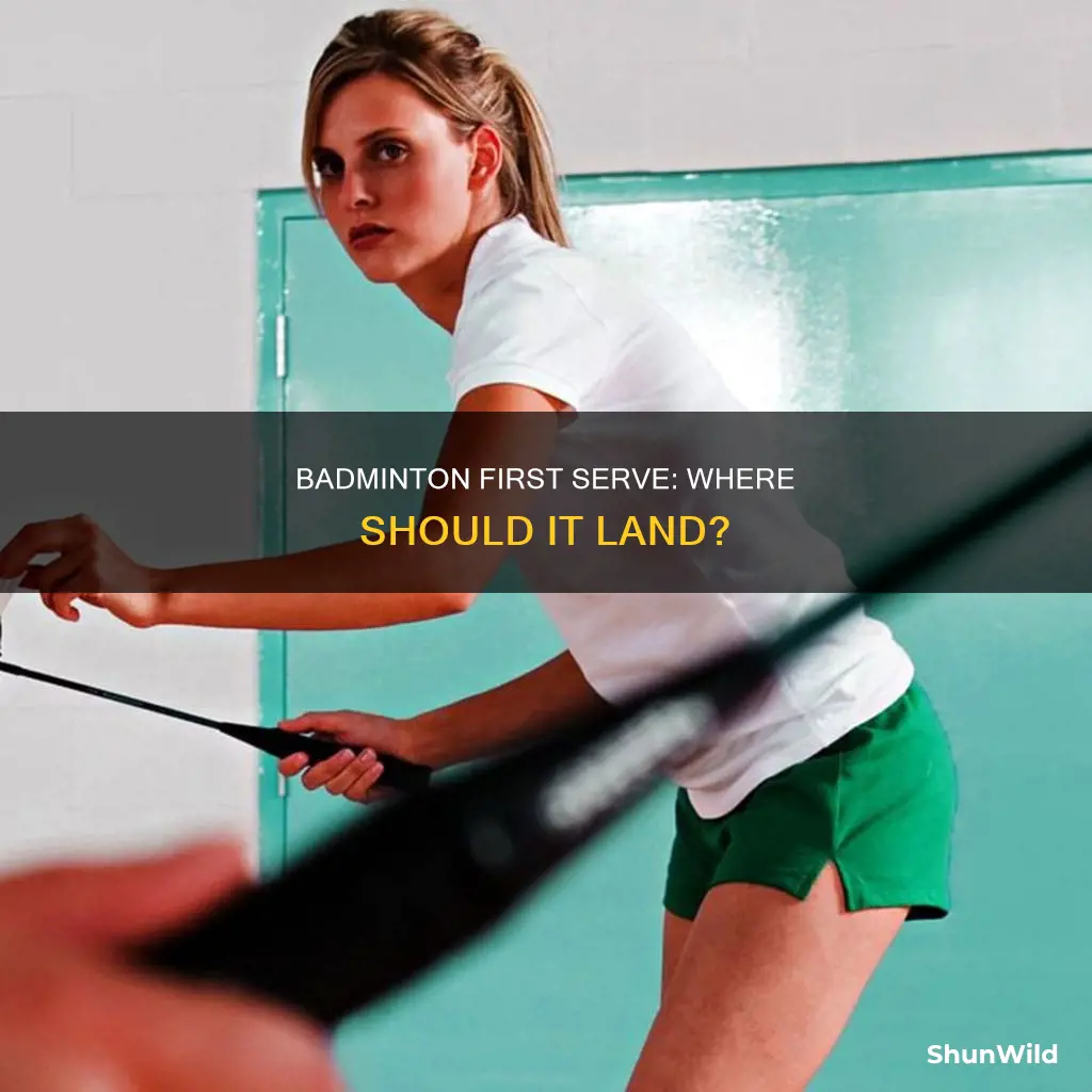 where is the first serve in badminton