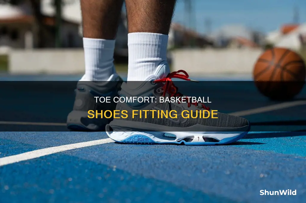 where should your toe be in basketball shoes