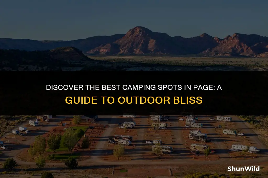 where to camp in page