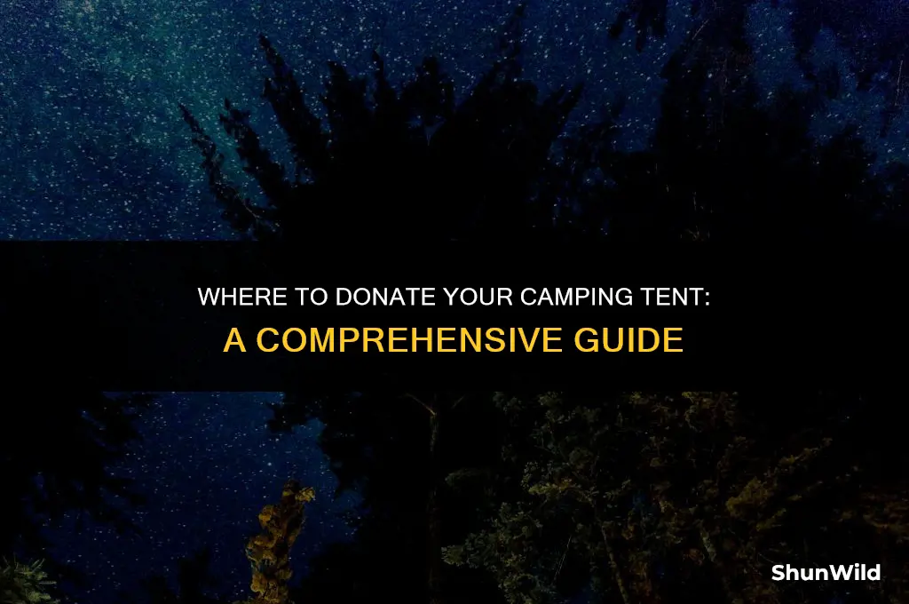 where to donate camping tent