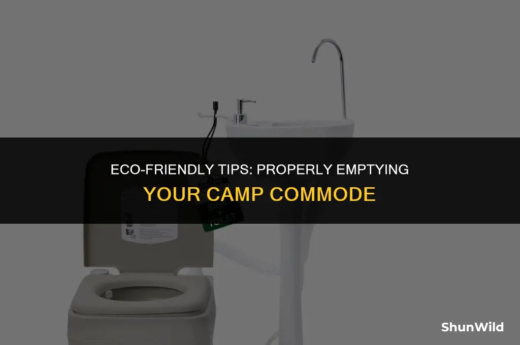 where to empty camp commode