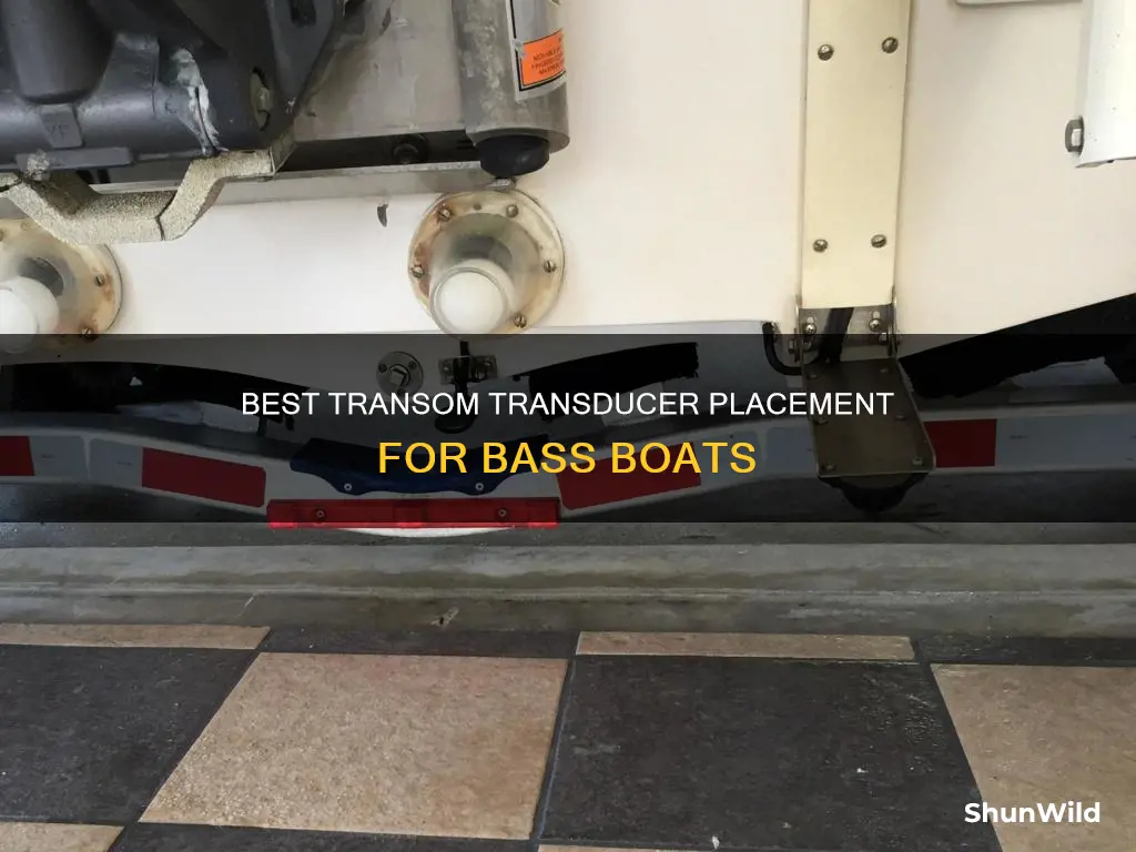 where to mount transom transducer bass boat