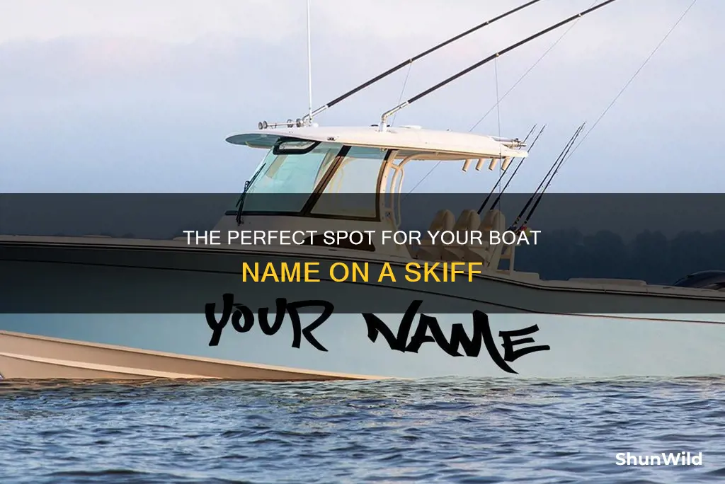 where to put boat name on skiff