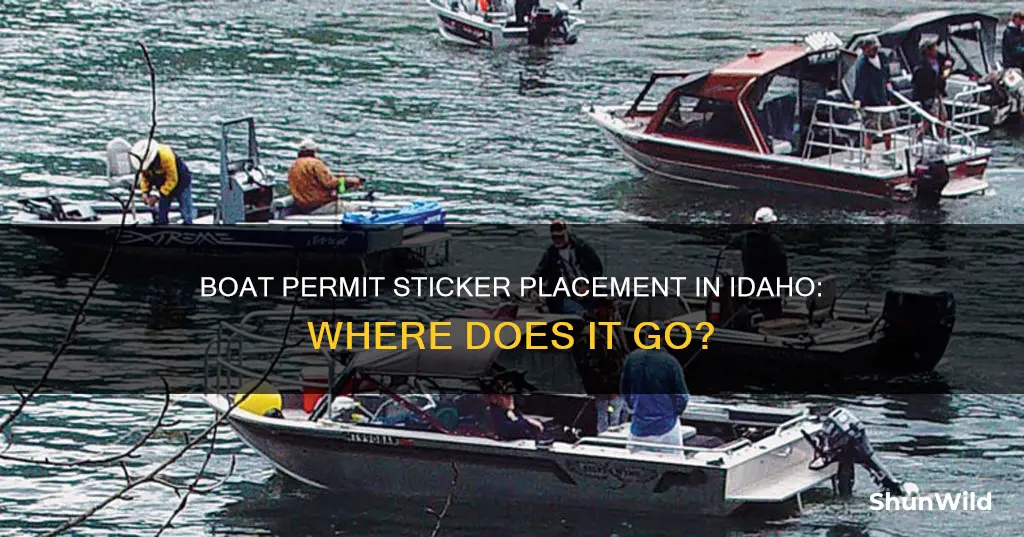 where to put boat permit sticker idaho