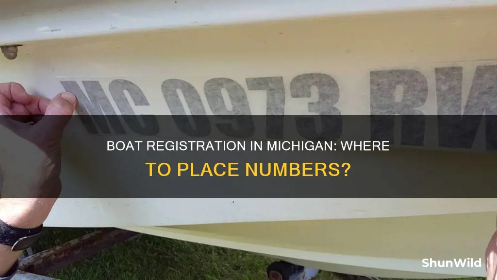 where to put boat registration numbers in Michigan