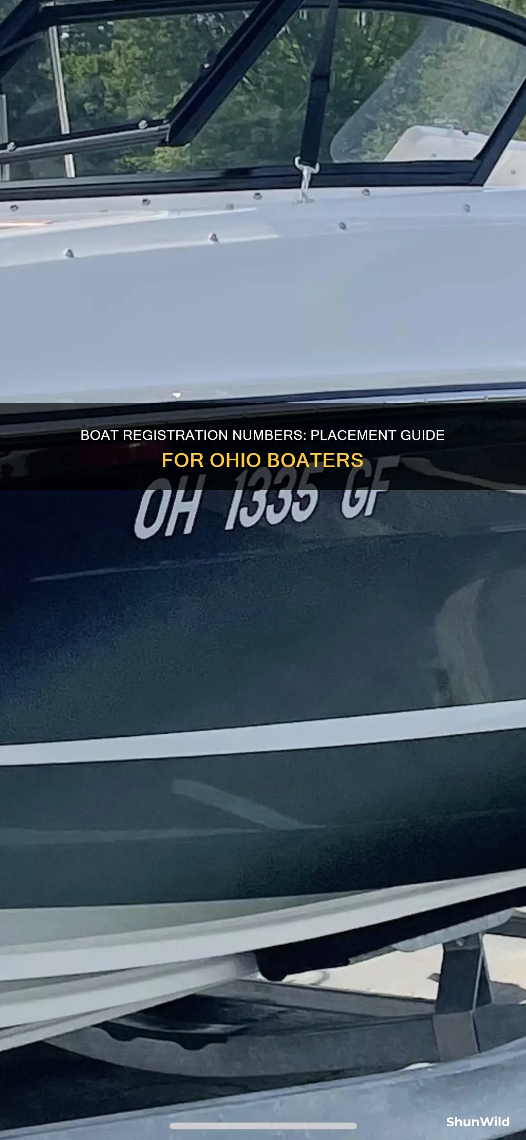 where to put boat registration numbers in Ohio