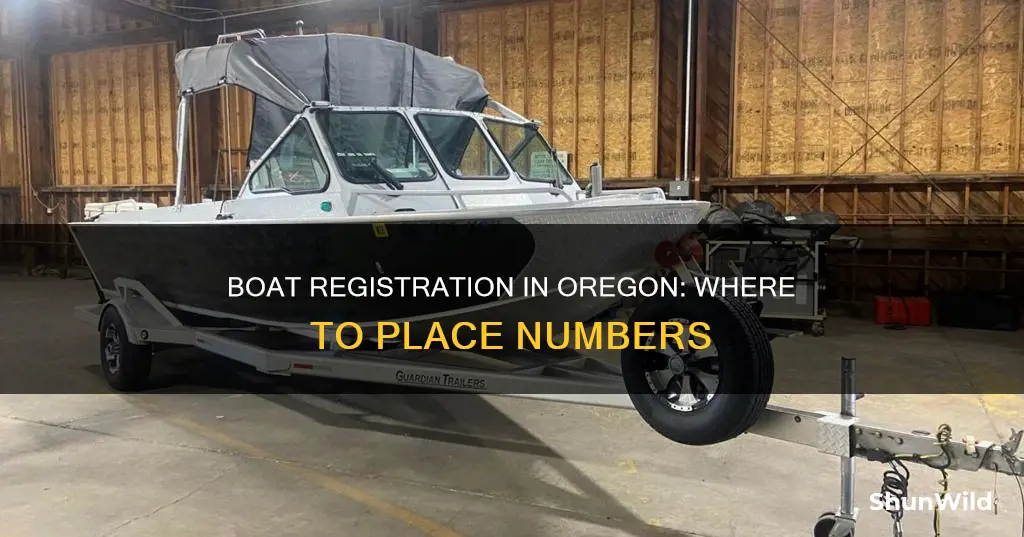 where to put boat registration numbers in Oregon