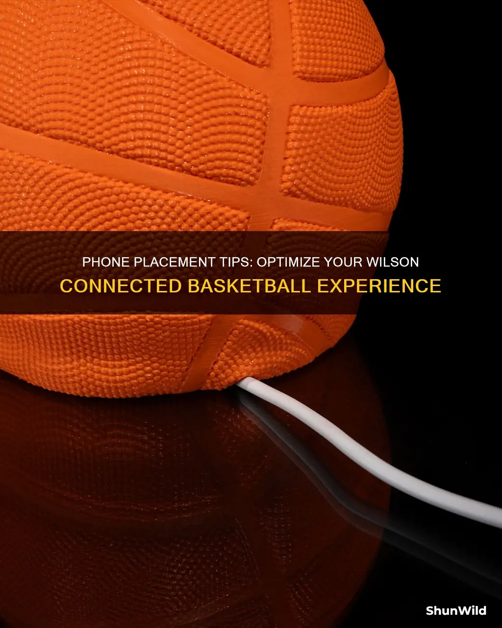 where to put phone when using the wilson conected basketball