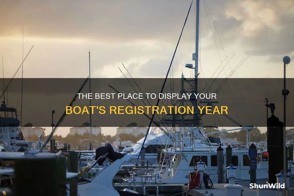 where to put registration year on boat