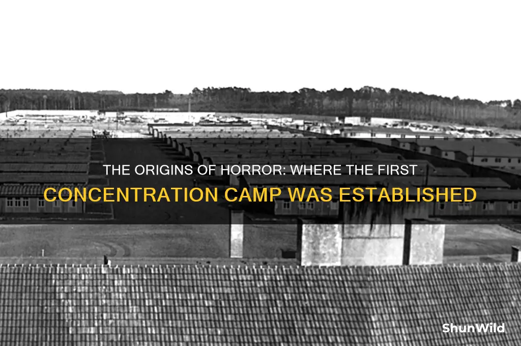 where was the first concentration camp established