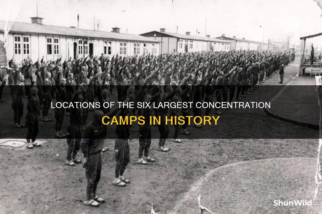 where was the six biggest concentration camps located