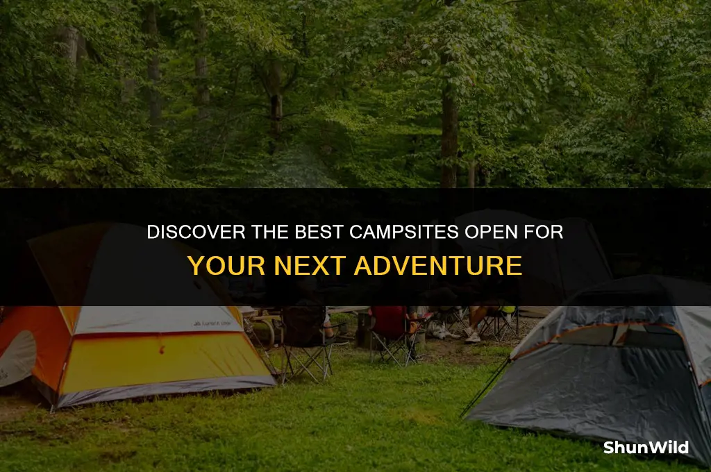 which camp sites are open