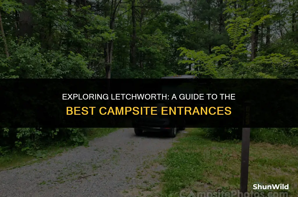 which enterence for letchworkth camping
