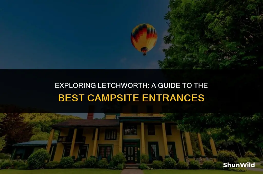 which entrance for letchworth camping