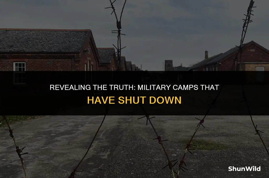 which military camps are closed