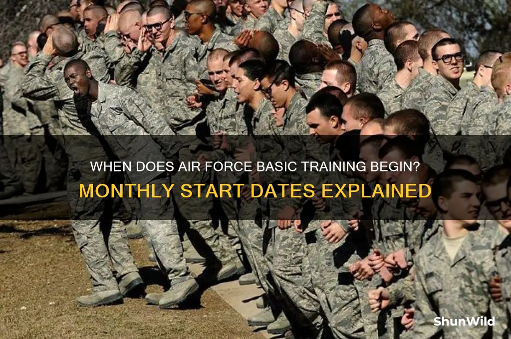 which months is airforce boot camp start