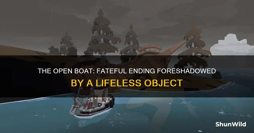 which object foreshadows the ending in the open boat