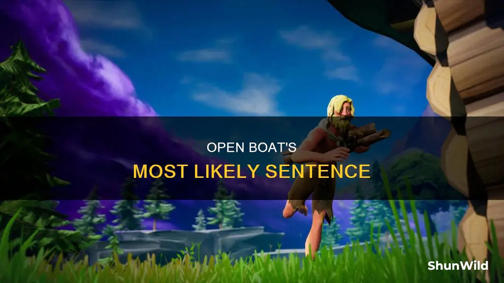 which sentence from the open boat would most likely
